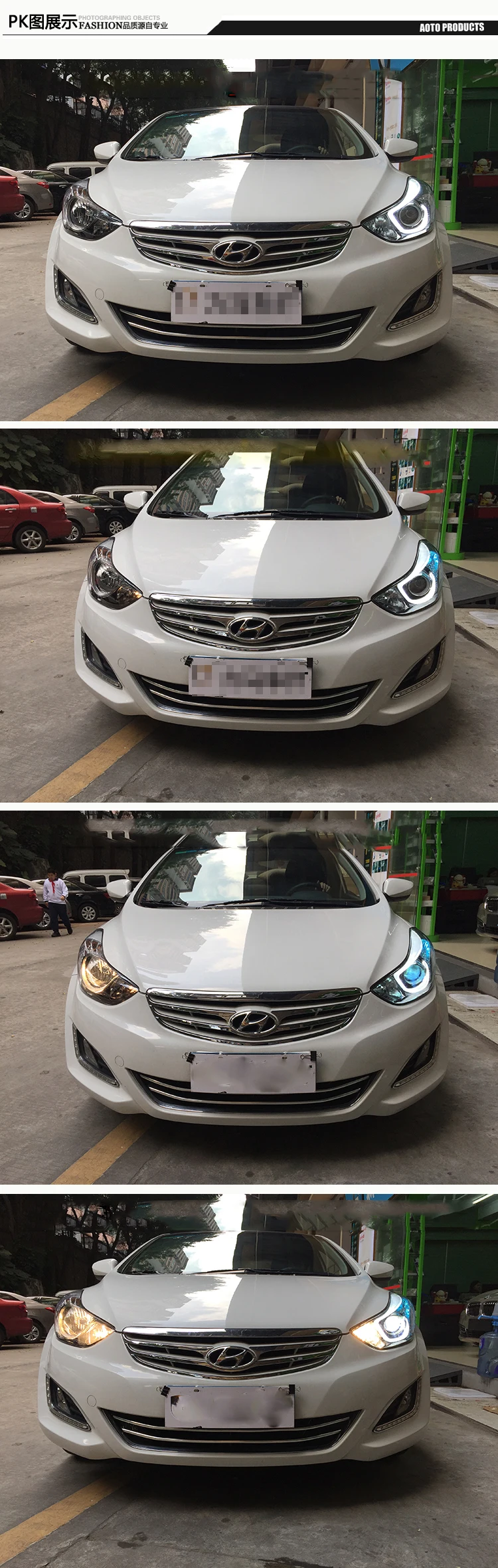Автомобильный Стайлинг для фары для автомобиля Hyundai Elantra 2012- светодиодный фонарь DRL Bi Xenon объектив Высокий Низкий Луч парковочная противотуманная фара