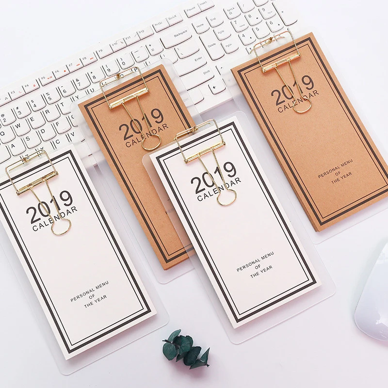 2019 новый простой календарь 10 5*21 8 см список расписаний креативные настенные даты