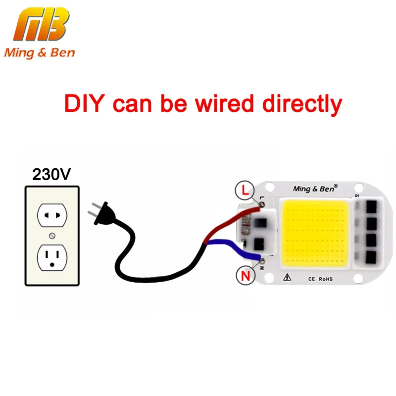 2 шт. чип для светодиодной лампы COB 20 Вт 30 50 Smart IC 110 в 230 В светодиодный DIY прожектор
