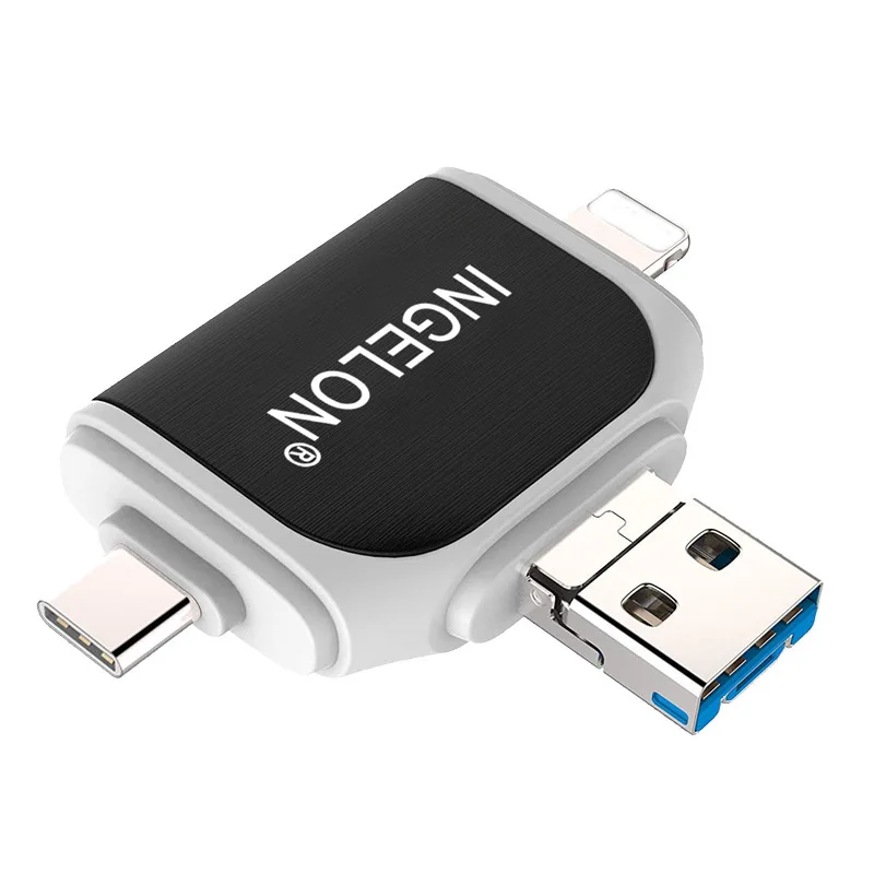 Устройство для чтения SD карт металлический USB адаптер 3 в 1 C OTG оптовая продажа