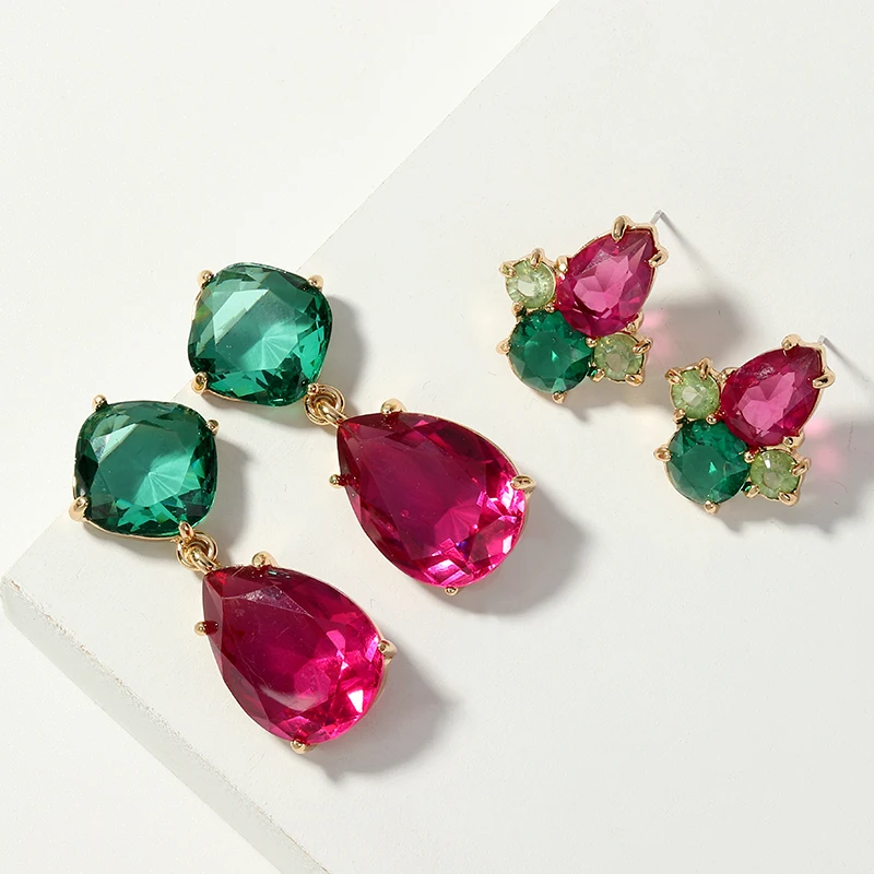 8 сезонов винтажные Золотые женские серьги гвоздики для свадебной вечеринки