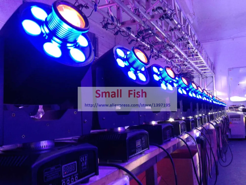 2xLot White 30W LED Spot Moving Head Light + 48W RGBW Led Beam Wash Strobe Par USA Luminums DJ Disco DMX Control Lights | Лампы и