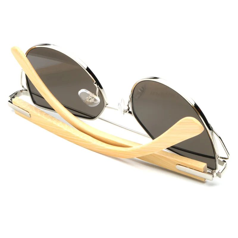 Женские Модные Серебристые солнцезащитные очки Ablibi оверсайз Металлическая