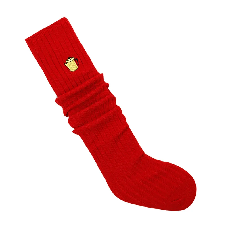 Милые детские носки зимние хлопковые для мальчиков и девочек до колена