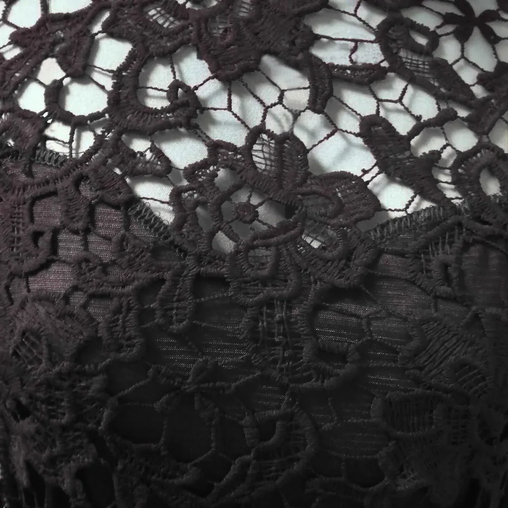 Fashion Sexy Lace Printing Short Sleeve Lace Dress Party Short Dress Black Red Summer Dresses#Zer