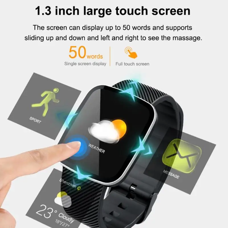 Z30 Smart Bracelet Fitness Tracker IP67 Waterproof Wristbands Heart Rate Monitor Pedometer Watch for Android iOS Color Screen |