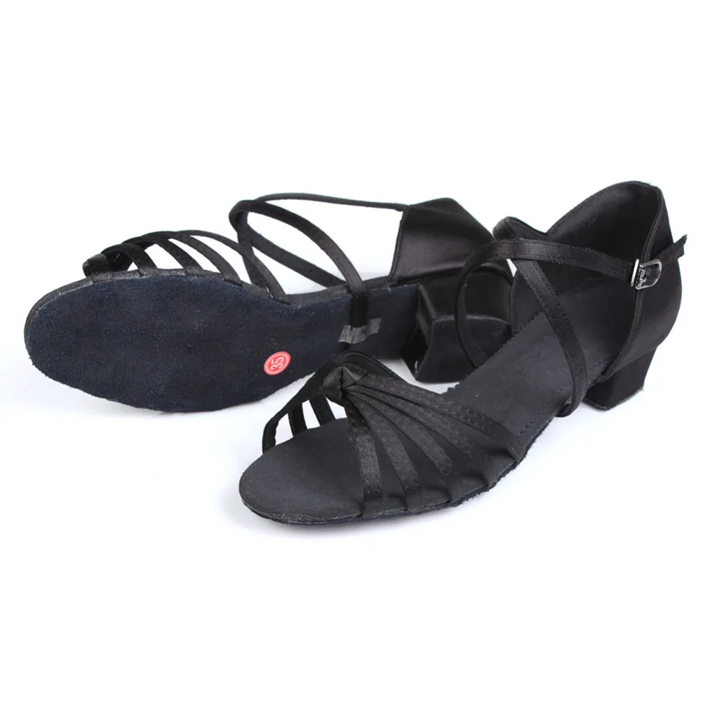 Детские туфли для латиноамериканских танцев бальные на низком каблуке девочек