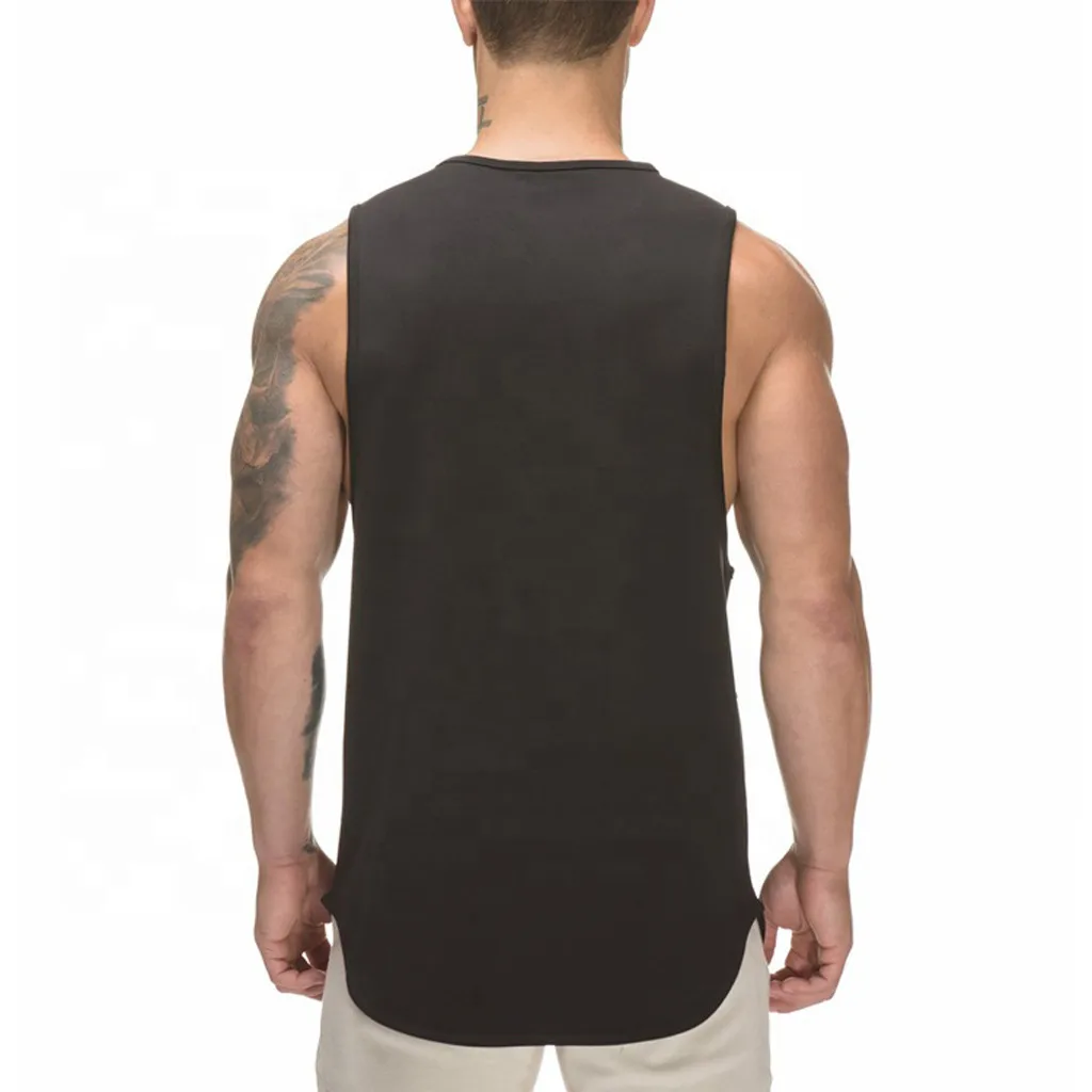 Mens Vest 2019 Men Pure Color Sports Zipper Slim Large Open-Forked Male | Мужская одежда