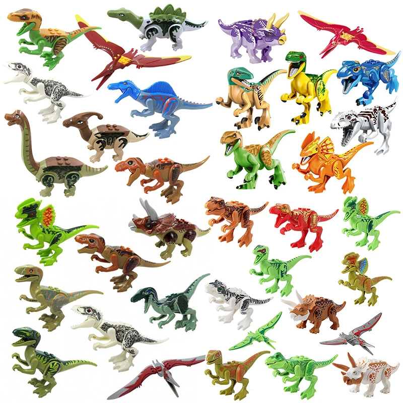 Динозавры юрского периода Legoings мир динозавров Raptor защиты зоны здания