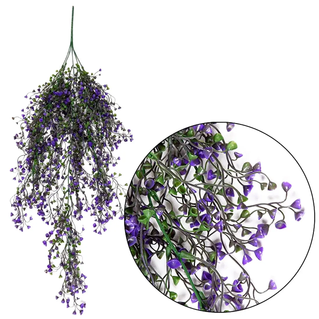 Bluish violet 85cm 85 см/120 см искусственные Висячие цветочные растения искусственная Виноградная лоза ивовые цветы из ротанга искусственные растения для украшения стен дома и сада - Цвет: Bluish violet 85cm