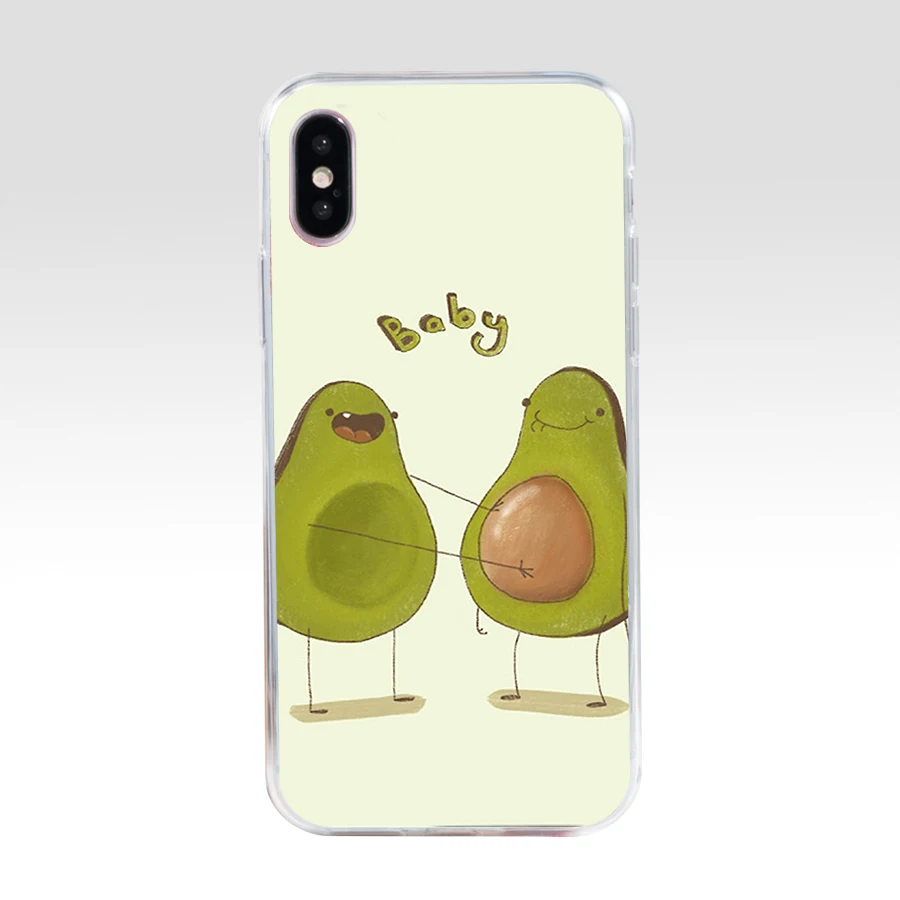 15AQ авокадо Детский мягкий Силиконовый ТПУ чехол для iphone 5 5s se X XR XS Max | Мобильные