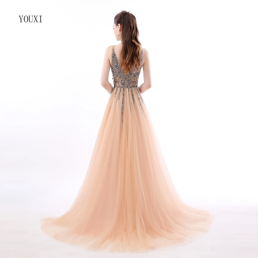 Женское блестящее длинное вечернее платье элегантные прозрачные фатиновые