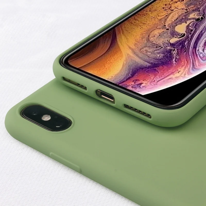 Жидкий силиконовый оригинальный мягкий чехол для iphone X XS Max XR 8 Plus 7Plus 6 6s|Бамперы| |