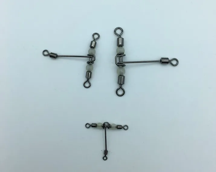 5 шт. тройной светящийся Т-образный перекрестный вертлюг с жемчужными бусинами