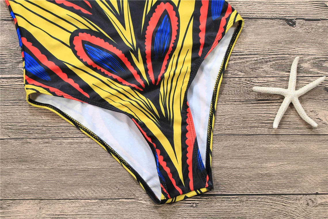 Fdxaoqy Стиль Push Up Sexy Одна деталь купальник Для женщин Купальники для малышек ванный Комплект комбинезон Трусики бикини контрастной Цвет Южная Африка