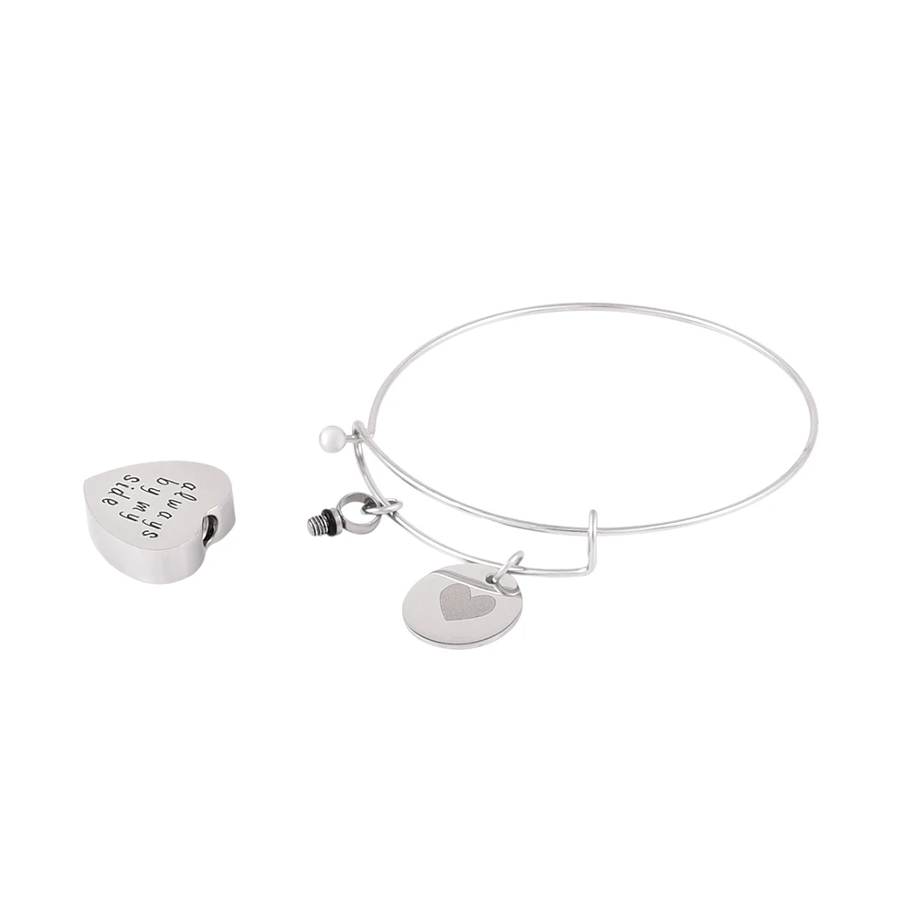 Вещь медальон Always by my side в форме сердца|wire bracelet|cremation braceletwire heart |
