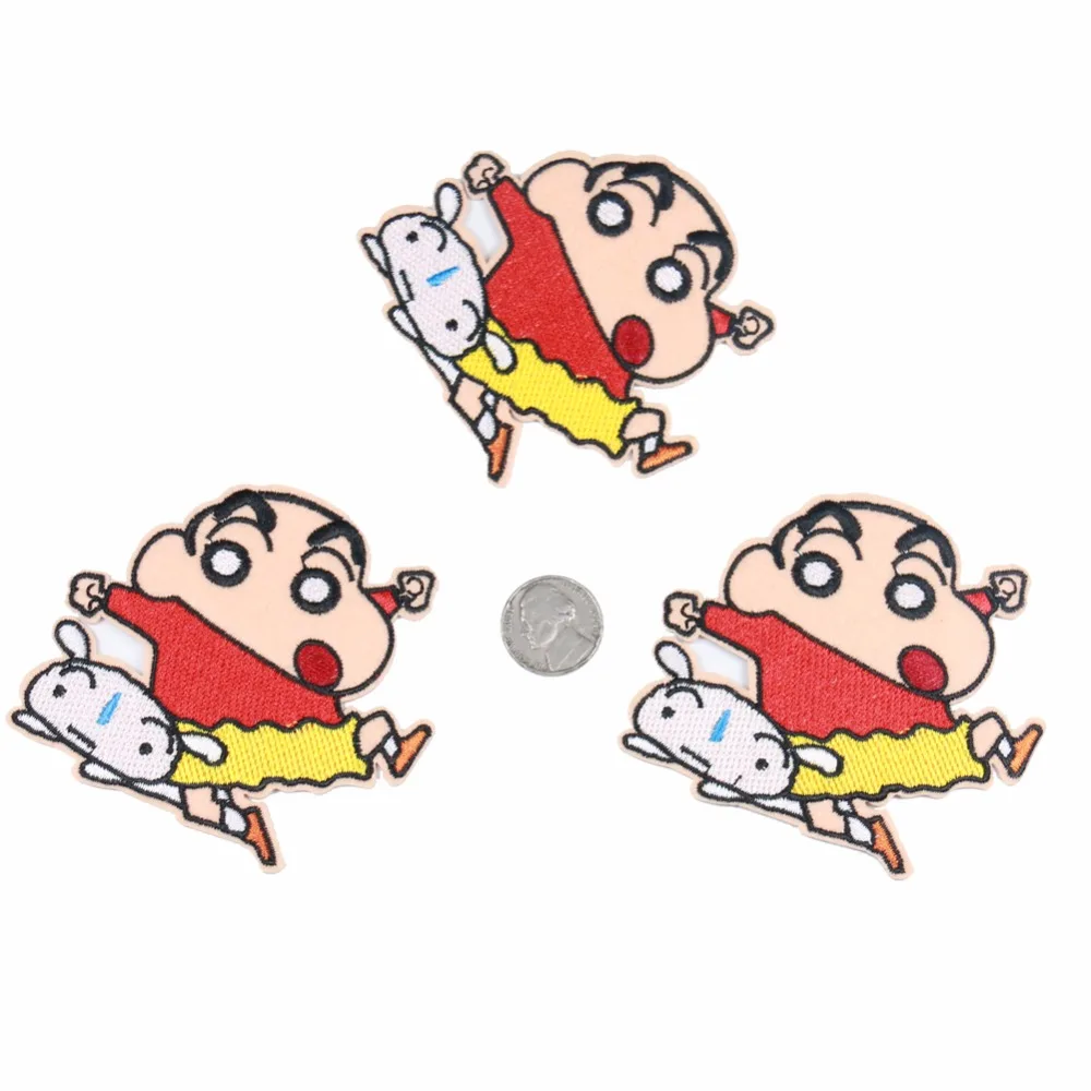 3 шт., Crayon Shin-chan& dog, косплей, вышивка, высокое качество, нашивка, нашивка, нашивки для одежды, детская одежда, украшенная