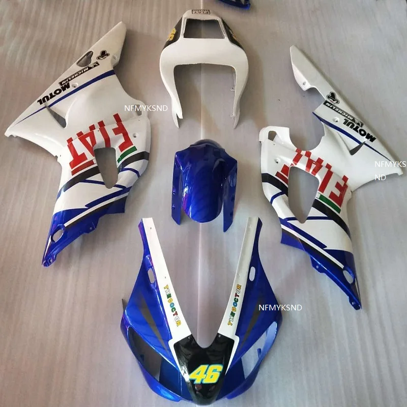 

Motorcycle Full Fairing kit for YAMAHA YZF-R1 1998 1999 Parts YZF R1 YZF-R1 98 99 Hot white/blue Fairings set