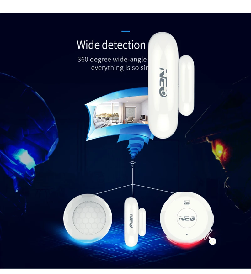 NEO COOLCAM NAS-PD02Z ZWave Plus PIR датчик движения Детектор особенности Простая установка на батарейках домашний автоматический сенсор