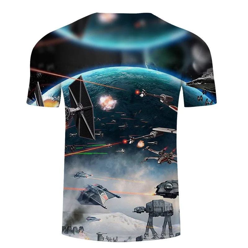 Новые 3D печатных футболка Star Wars Для мужчин Для женщин летние шорты рукавом Забавные футболки модные Повседневное одежда Азии Размеры футболка