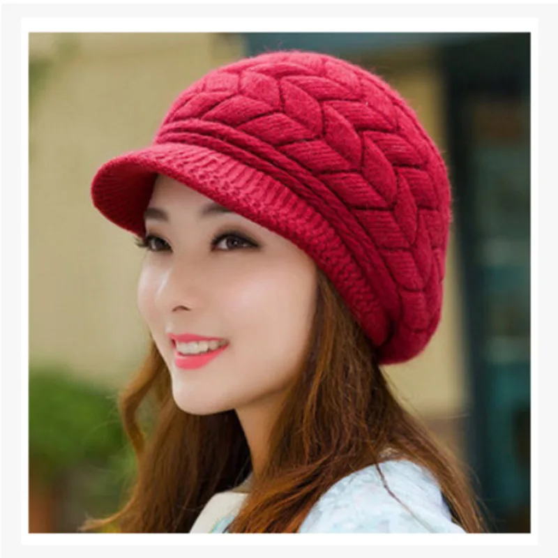 MAERSHEI Knitted Hat Women Winter Hats for Ladies Beanie Girls Skullies Caps Bonnet Femme Snapback Warm Wool | Аксессуары для