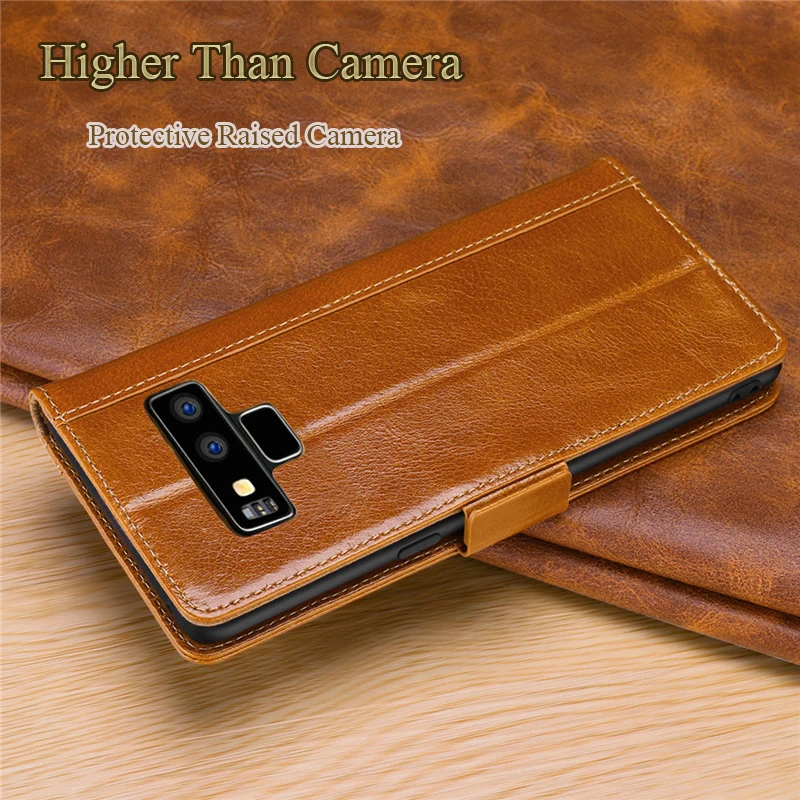 Genuine Leather Case For Samsung Galaxy Note 9 8 S9 S8 S10 Plus Lite S9plus Luxury Flip Wallet Magnetic Book 360 Cover Funda | Мобильные