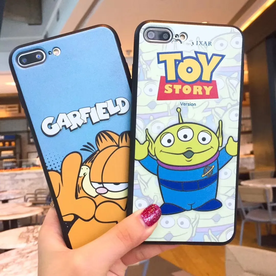 Cute Cartoon Stitch toy story Soft silicone cover for apple iphone X XS Max Xr 7 8 6 s Plus Three-eyed alien Phone Case Coque |