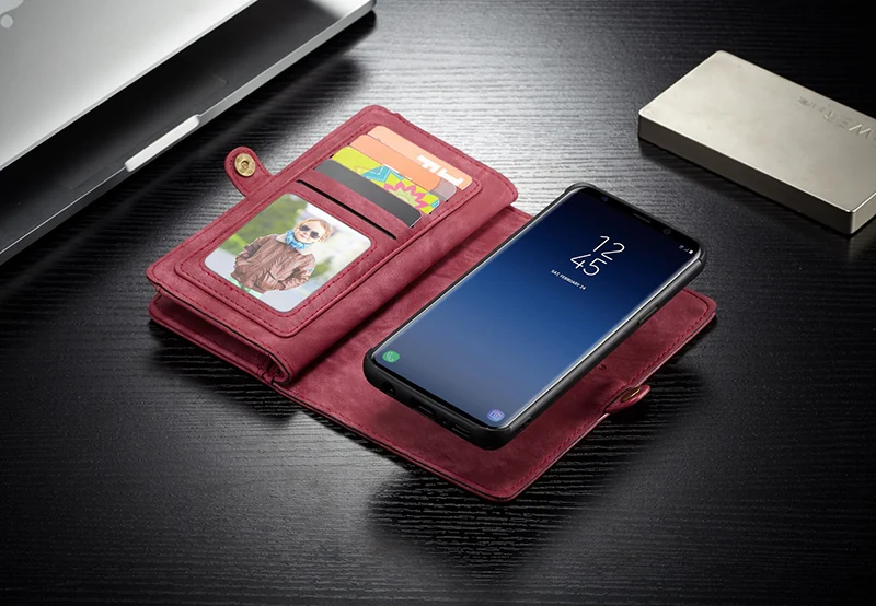 Роскошный чехол me из натуральной кожи для samsung Galaxy S8 S9 S10 Plus E 5G A70 A50 A40 Note 10 9 8 откидной Магнитный чехол-кошелек для телефона