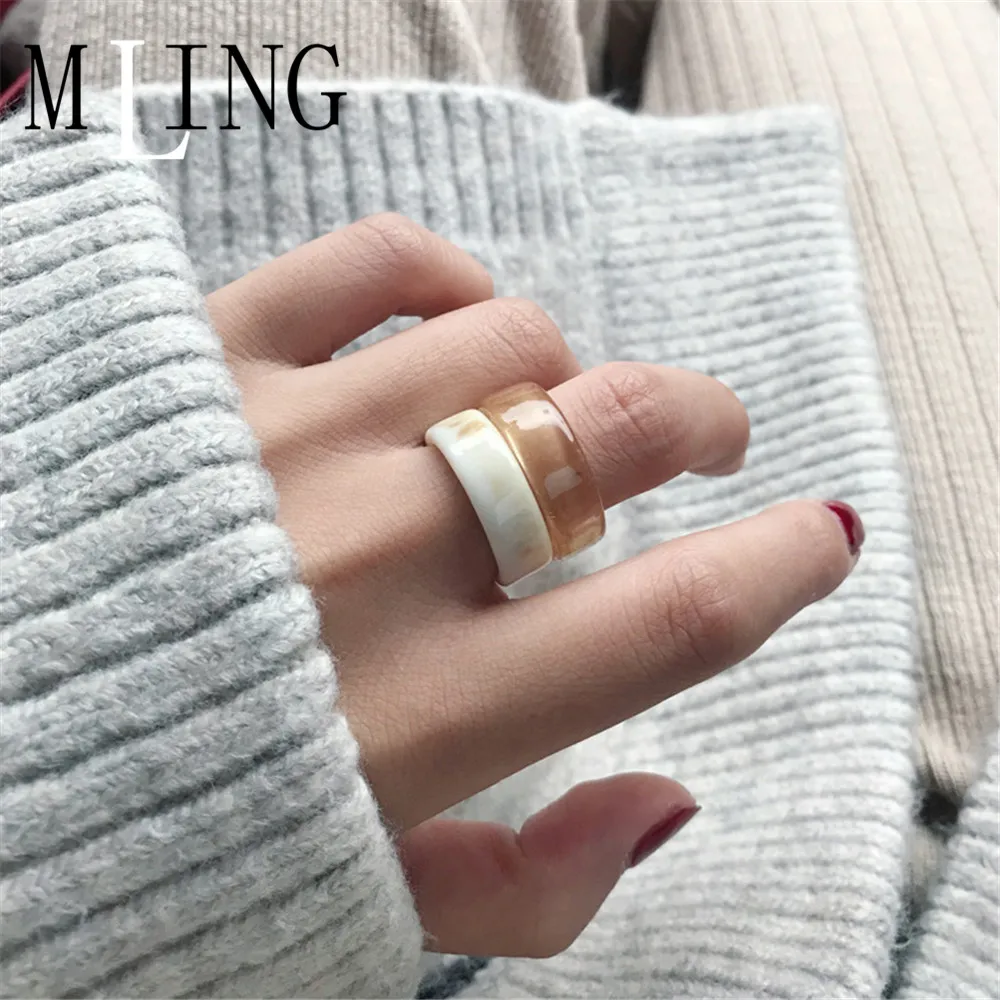 Винтажное французское простое кольцо MLING в японском и корейском стиле с