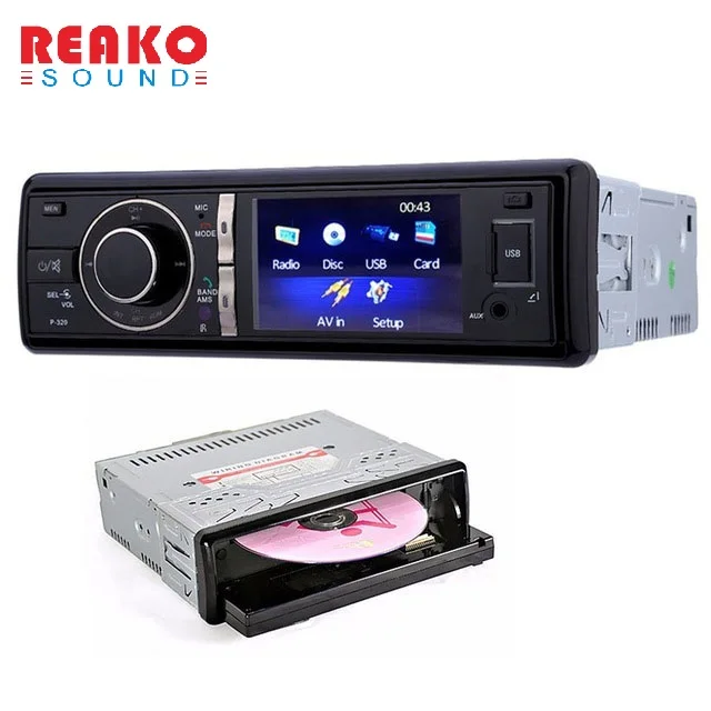 Один 1 Дин DVD плеер Bluetooth автомобиля Радио FM USB Зарядное устройство Панель удалить