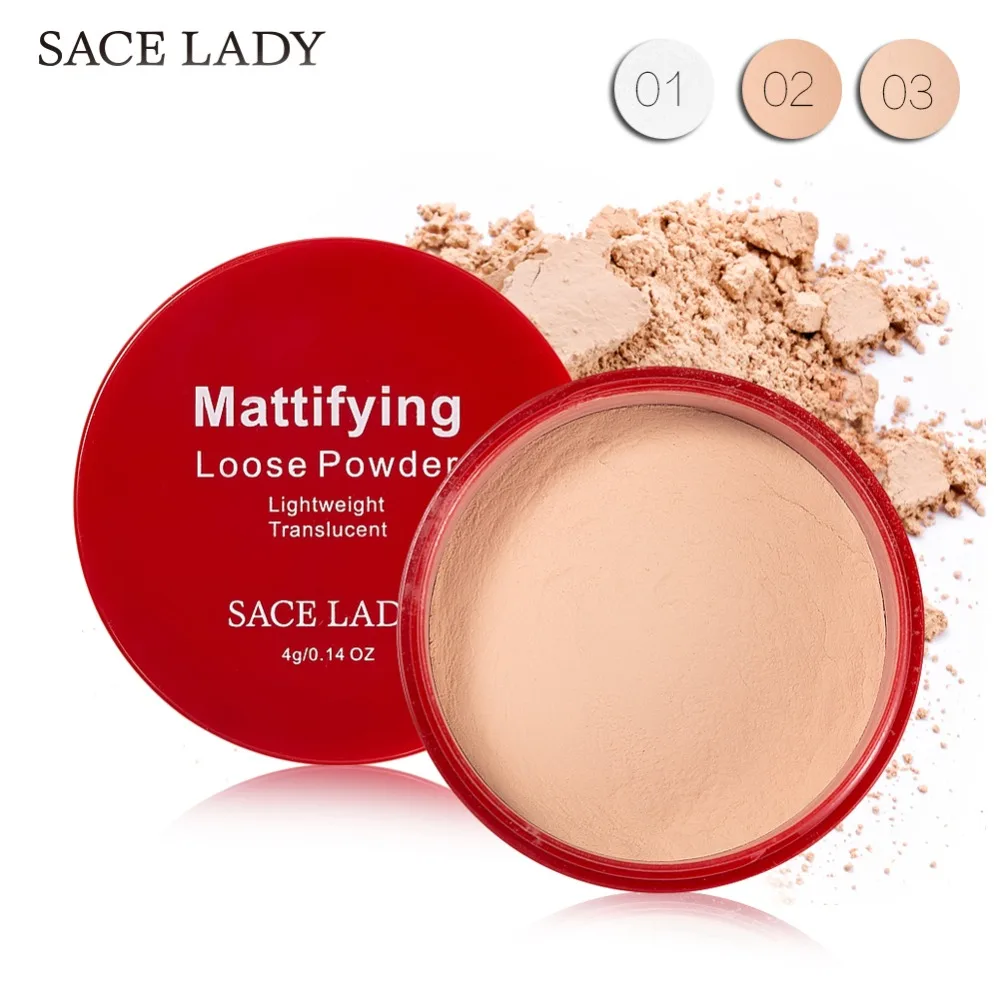 SACE LADY матовая рассыпчатая пудра, макияж, профессиональная пудра для лица, контроль жирности, макияж, полупрозрачная пудра
