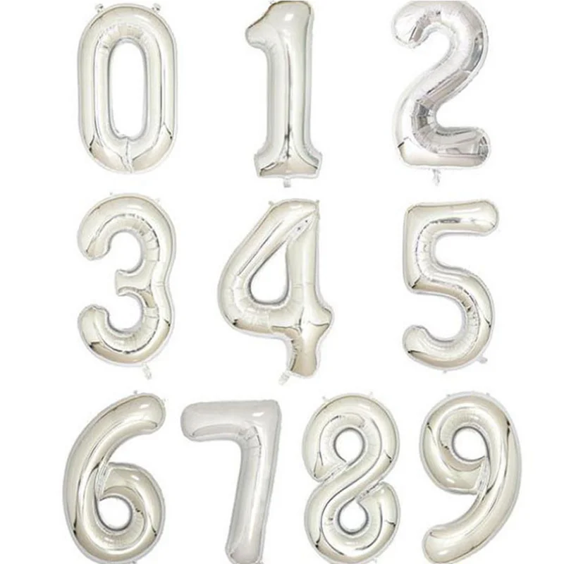 Большие воздушные шары 40 дюймов цифры для первого дня рождения украшения