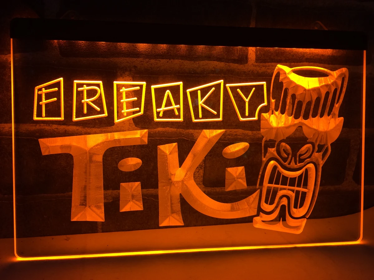 LM092 необычная маска Tiki для бара паба пива светодиодный светодиодная неоновая
