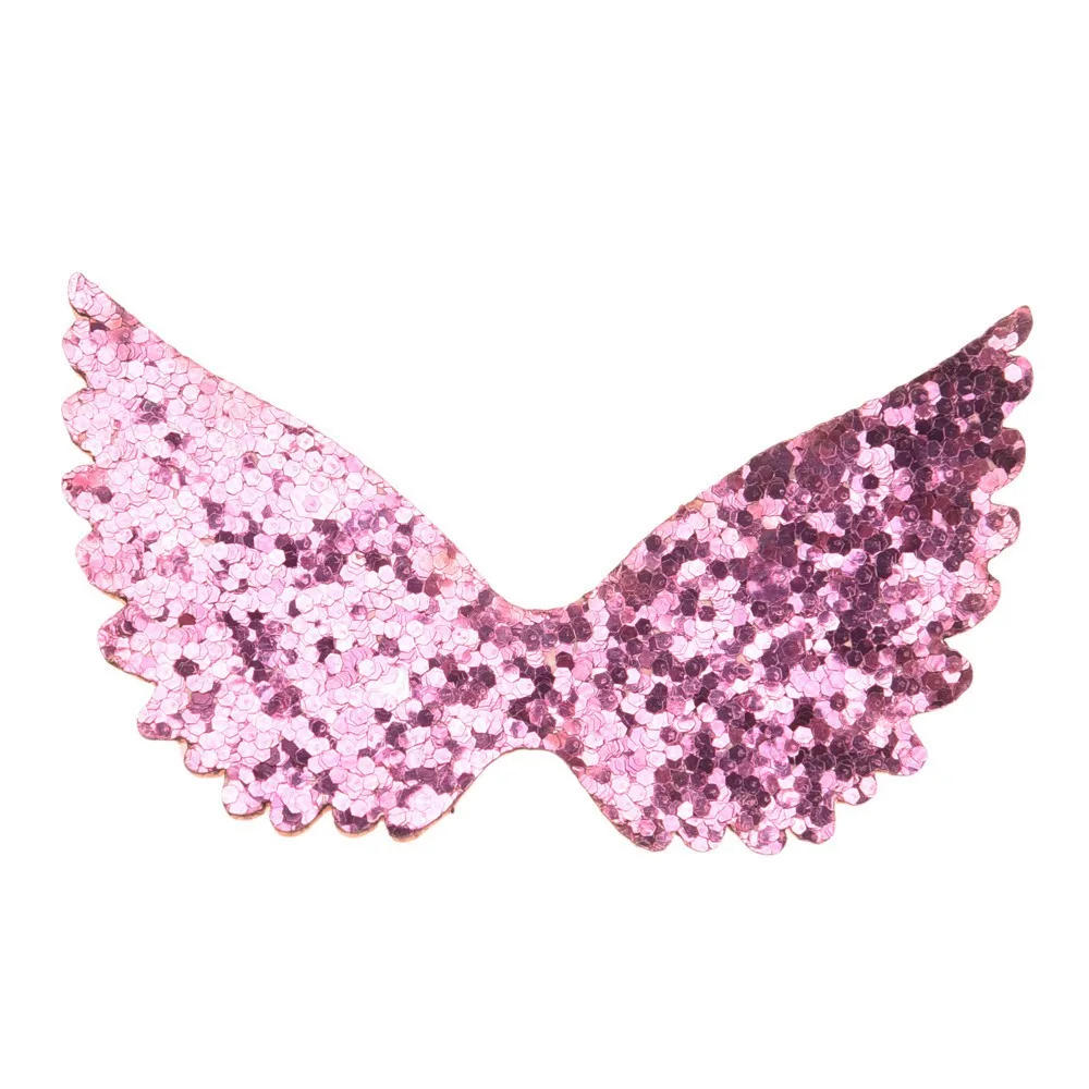Lavender 18 шт. Блестящий мультфильм цветок 3,5*5,5 см крылья Ангела модные аксессуары для волос DIY аксессуары для волос бутик цветок для волос - Цвет: Lavender