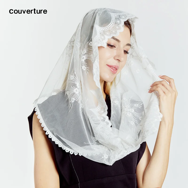 Couvert модный кружевной хлопчатобумажный шарф бандана бесконечность молитва