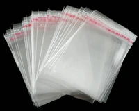 doreenbeads 100 pcs transparent clear self adhesive seal plastic bags sealing small bags for jewelry candy packing bag 15x24cm