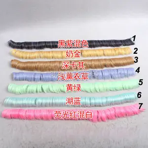 15 шт.лот оптовая продажа, парик для шарнирной куклы, sd, Восстановленный высокотемпературный провод 5 см * 100 см, кукольный ролик, бахрома, наращивание волос для 13 14 bjd DIY