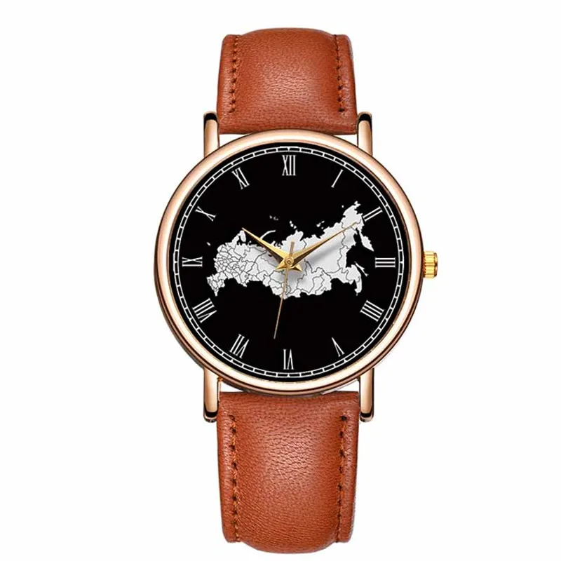 

Men Vintage Watch 2021 Dial Map Design Roman Digital Scale Fashion Watch Free Shiping Hot Relogio Relogio Masculino