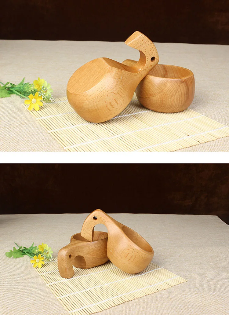 1 шт. ZAKKA KUKSA скандинавские креативные практичные Буковые ручные чашки деревянные чашки для путешествий портативные Модные прочные кофейные чашки для чая