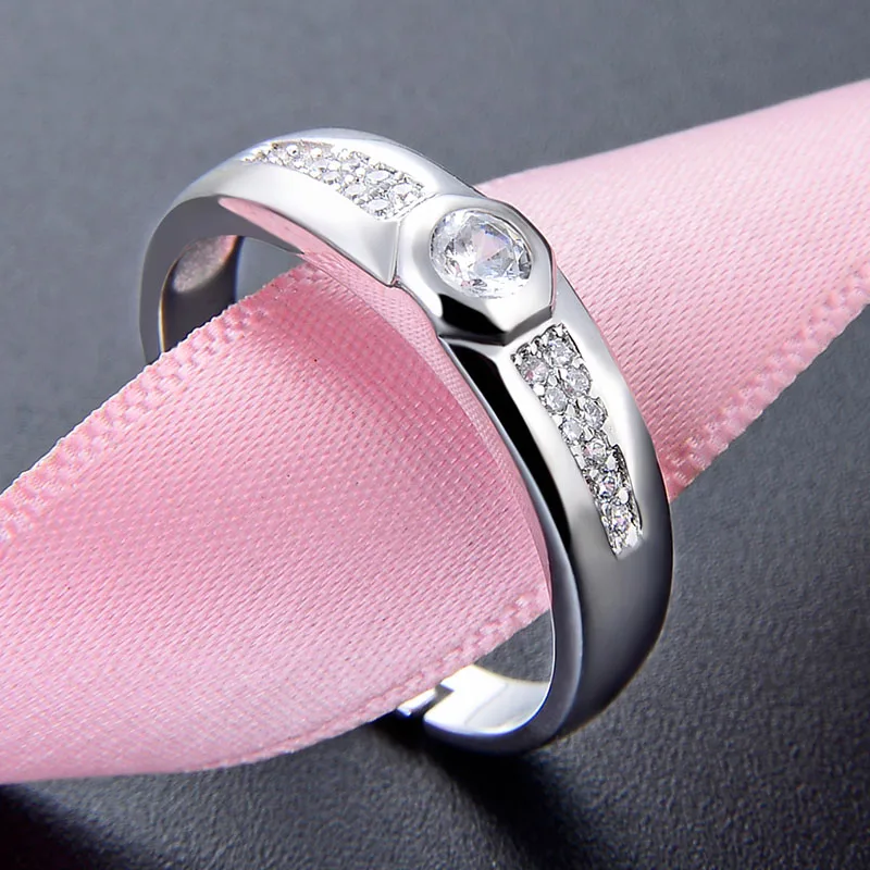 Мужское обручальное кольцо Valily серебряное из стерлингового серебра 925 пробы