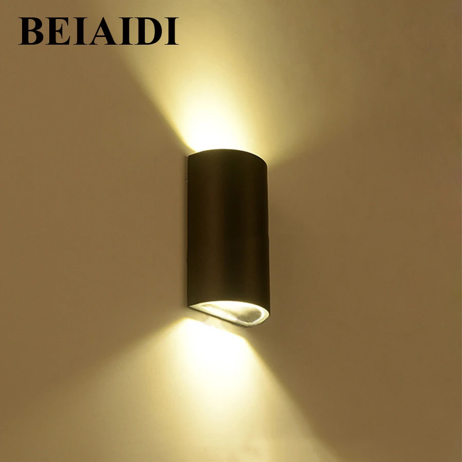 

BEIAIDI 6W Waterproof COB LED Wall Lamps UP and Down Outdoor Indoor home Porch Balcony Graden Corridor Wall Sconce Light