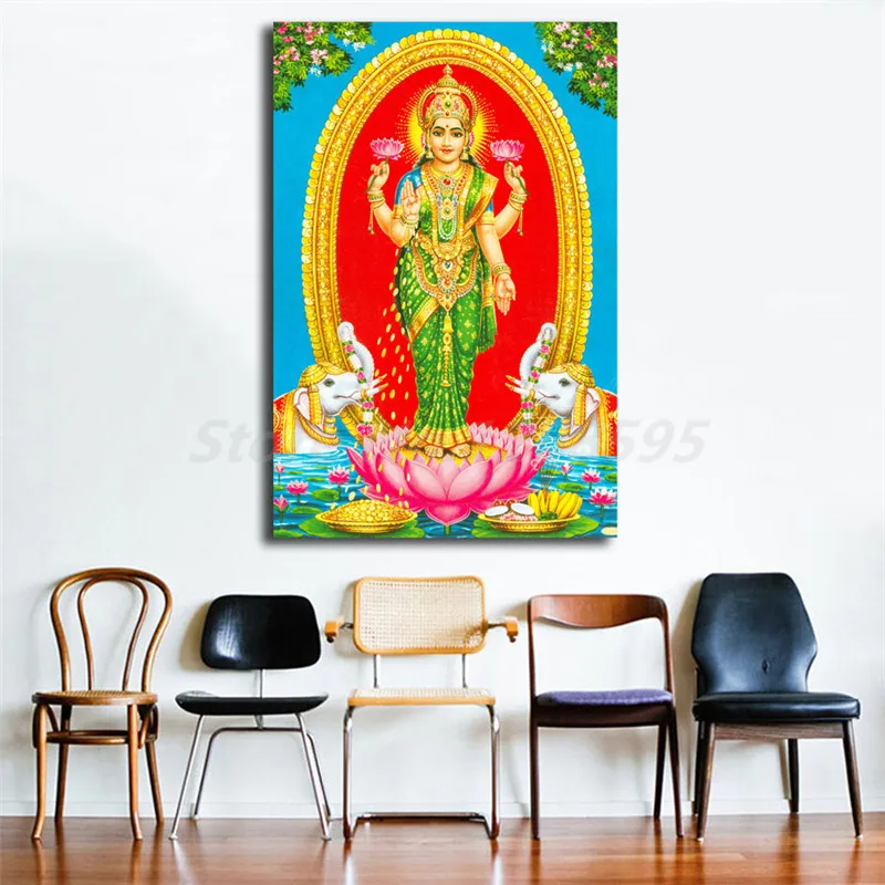 Обои Lakshmi ji HD настенные художественные плакаты и печать на холсте декоративные