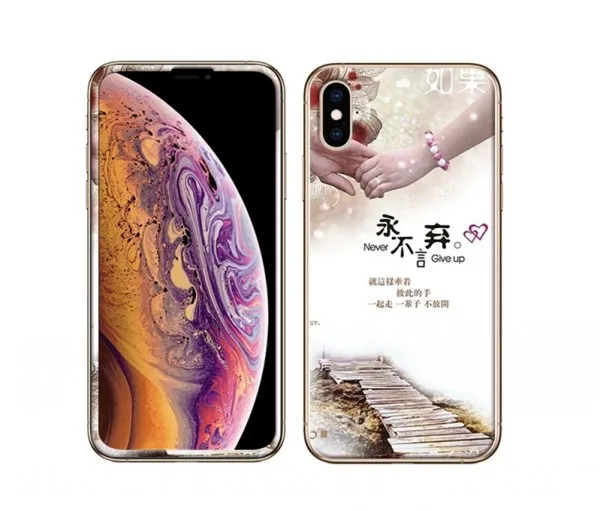 Чехол для экрана для iPhone Xs XR Xs Max X Передняя пластина из закаленного стекла+ ТПУ задняя Цветная рисунок или корпус с рисунком - Цвет: pattern 9