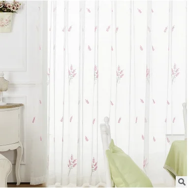 

New 2016 Korean Embroidered Blackout Curtains for kids Girl Children Bedroom with Colorful Floral Pattern Blackout Curtain