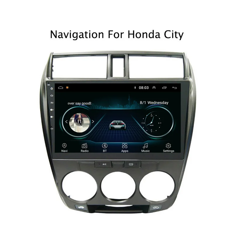 Ectwodvd Android 8 1 автомобильный dvd плеер gps навигация для Honda City 2008 2009 2010 2011 2012 2013 2014