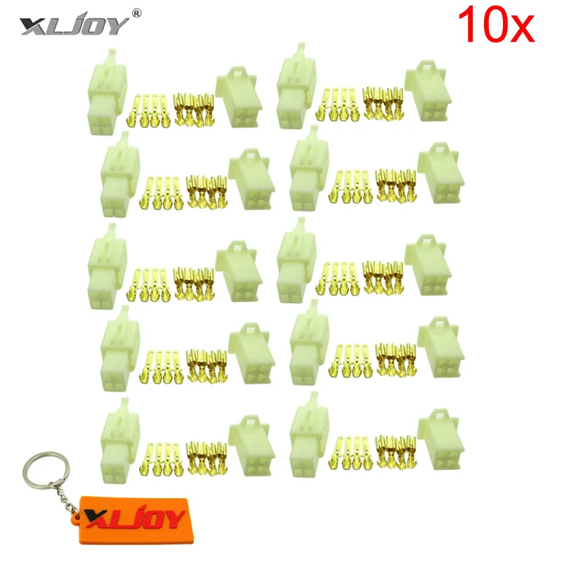 XLJOY 4 Pins Electrical Wire Connector Terminal Harness Plug Socket For Pit Dirt Pocket Mini Bike Go Kart ATV Scooter Motorcycle |