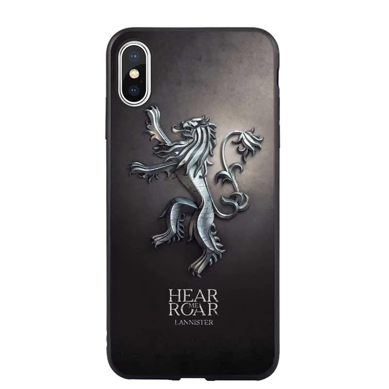 Игра трона дом Старк Таргариен GOT Coque Мягкий силиконовый чехол для телефона для Apple iPhone 5 5S SE 6 6s 7 8 Plus X XR XS MAX