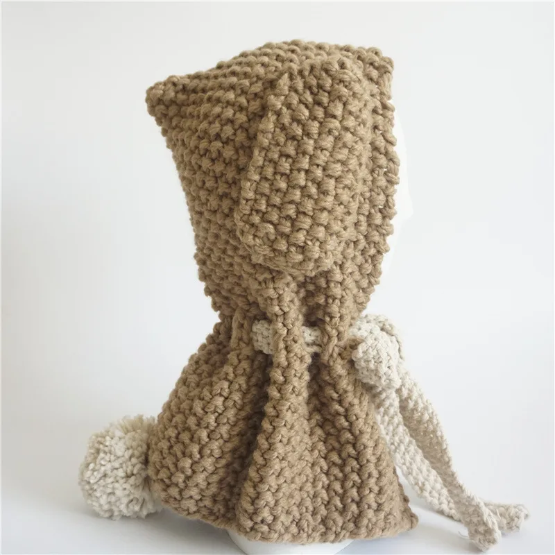 Дети Шапки Зимние Теплые Вязаные С Ушами Милый Кролик Pattern Детские Девушки Ручной