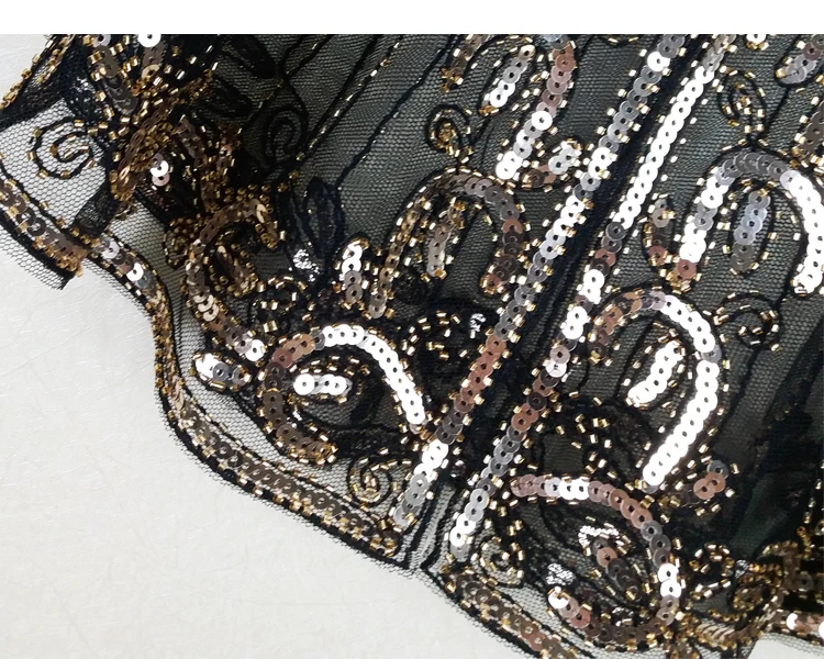 Винтажная шаль с оборками 1920 s короткая накидка блестками и бисером украшение из