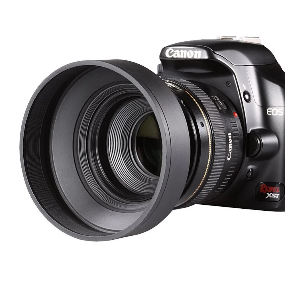 Neewer 58 мм 3 в 1 Складная Резиновая бленда для объектива CANON EOS 700D/650D/550D/400D/350D/300D/100D/60D